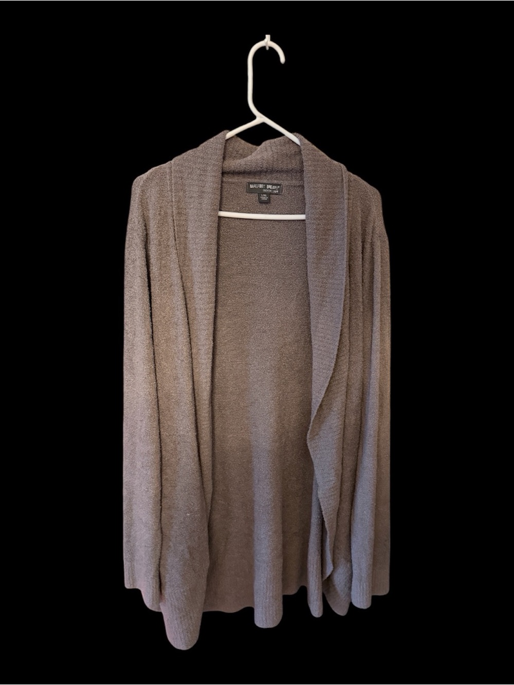Barefoot Dreams Cozy Open-Front Cardigan Sweater - Brown
